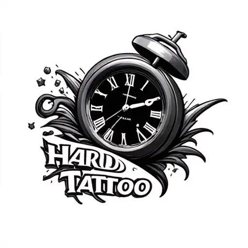 Time Clock With The Words Hardbody