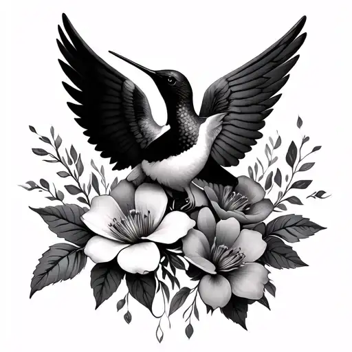 Gardnia Flowers Angel Wings Humming Birds