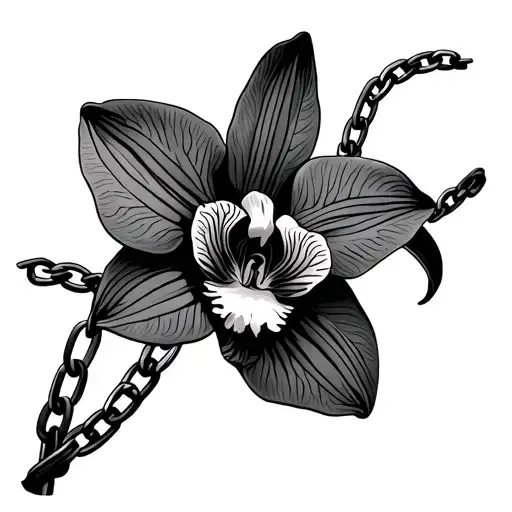 Orchid With Chain Links