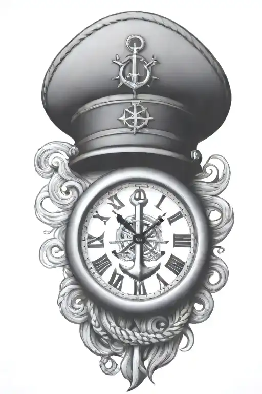 Anchor Clock Canadian Soldier Hat