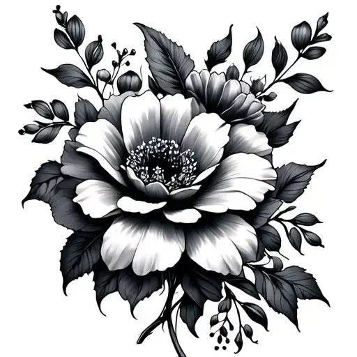 Black Amd Flowers