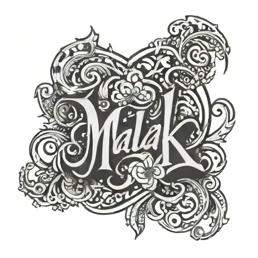 A Unique Design Combining The Names 'Malak' And 'Majd' In A Creative Way