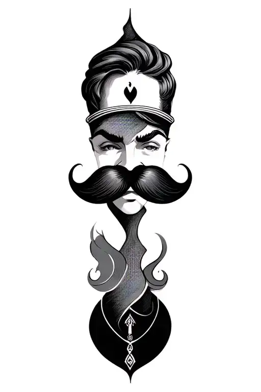 A Classy But Simple Mustach