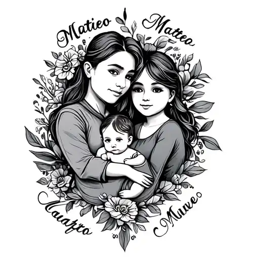 Matteo Name With Baby And Mom