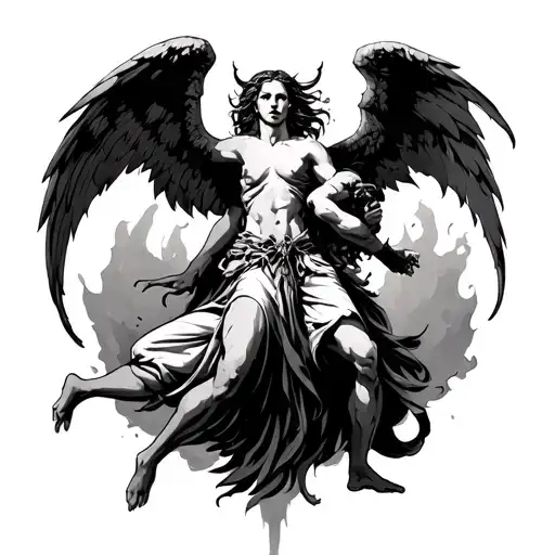 Angel Demons Fighting