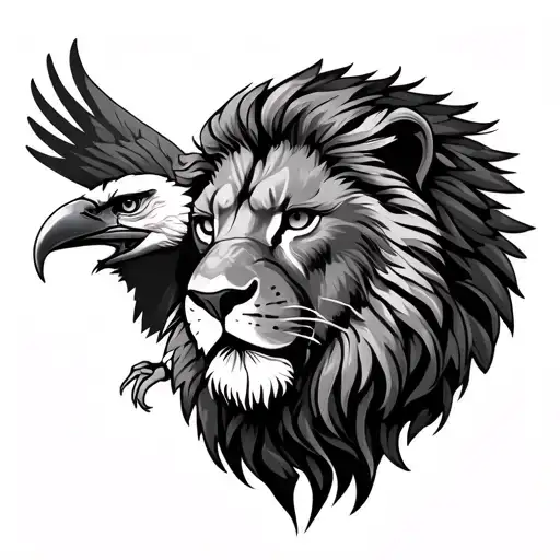 Lion And Eagle