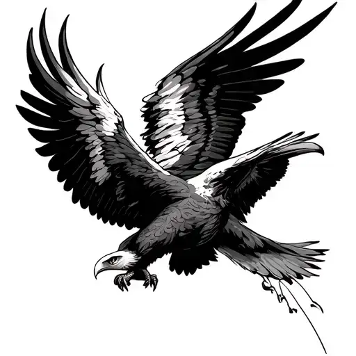 Eagle Wings Spread Wings Climbing