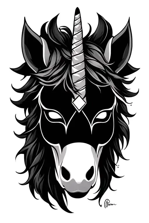 Hama Mask And Unicorn