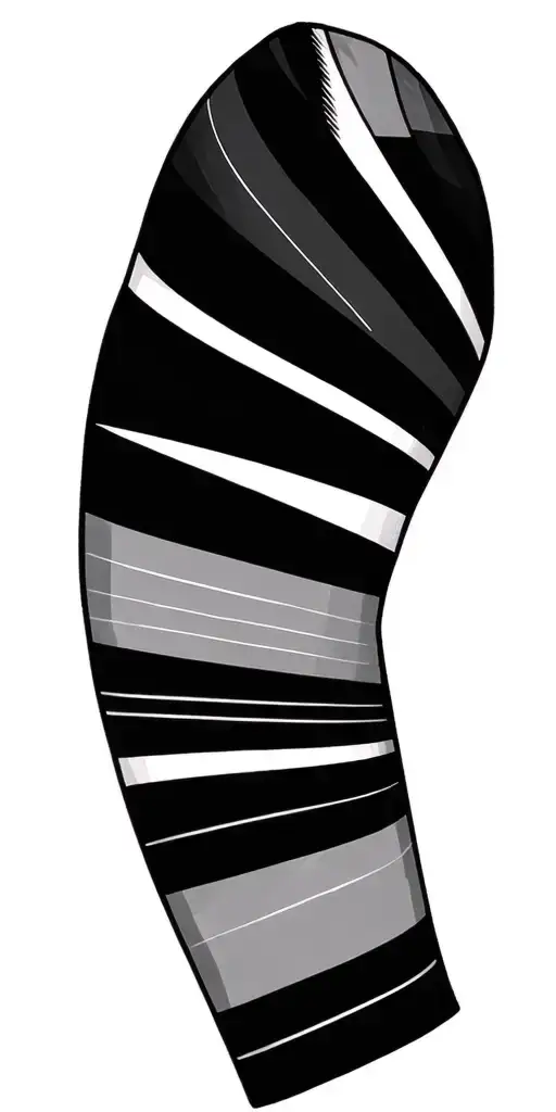 Patchwork Arm Slee With Horizontal Line Filler