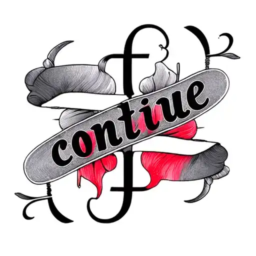 The Word Continue With The I Being A Semicolon And The Semi Colon Being In Redink