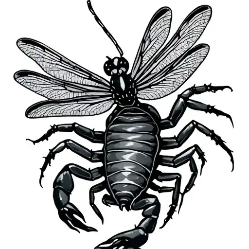 Scorpion And Dragonfly