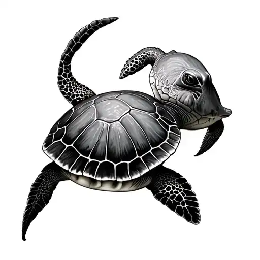 3 Banana Orhcid And Sea Turtle And Stingray Swimming