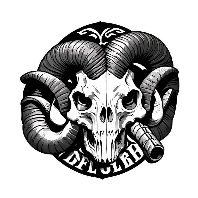 Aries Ram Skull