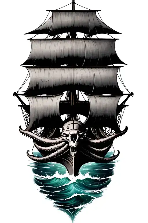 Ship Kraken Ocean Pirate Ship