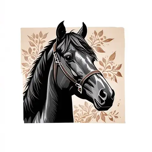 Horse Desert Floral Western