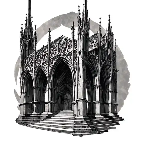 Inside Of Gothic Cathidral