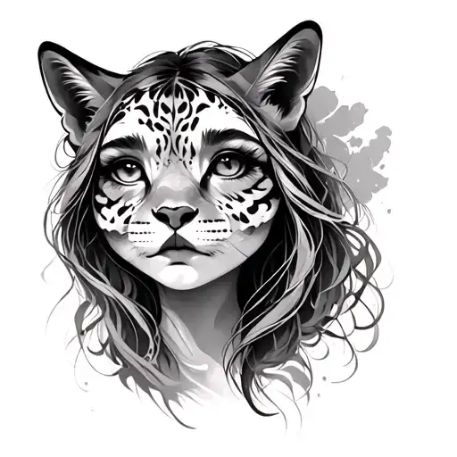 Animal And A Girl Face