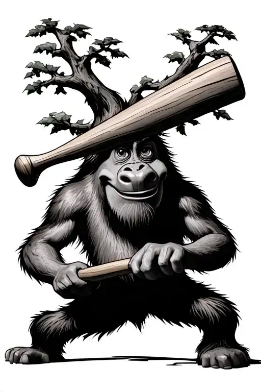 Sid From Ice Age Carrying A Life Of Tree Like A Baseball Bat