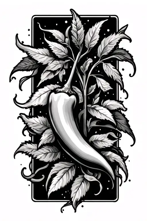 Chilli Pepper Sleeve Tattoo Design