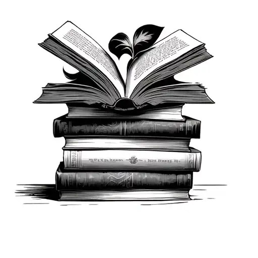 Stack Of Books With The Top Book Open With A Story Coming Out Of It