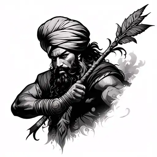 Punjabi Warrior Surrounded