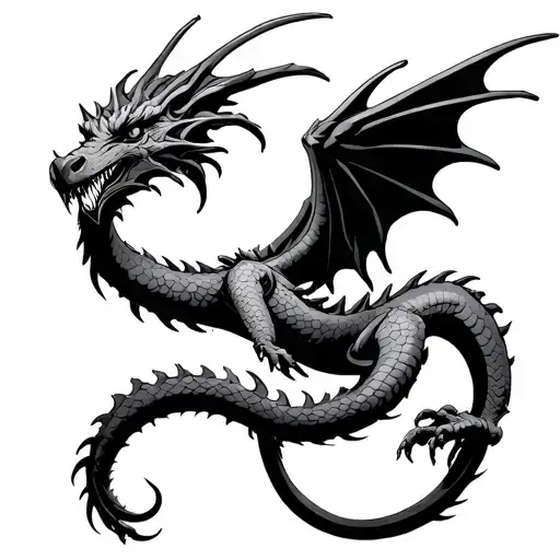 Ouroboros Dragon With 3 Wings