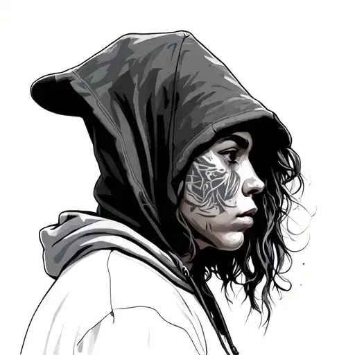 Side Portrait With A Hoodie