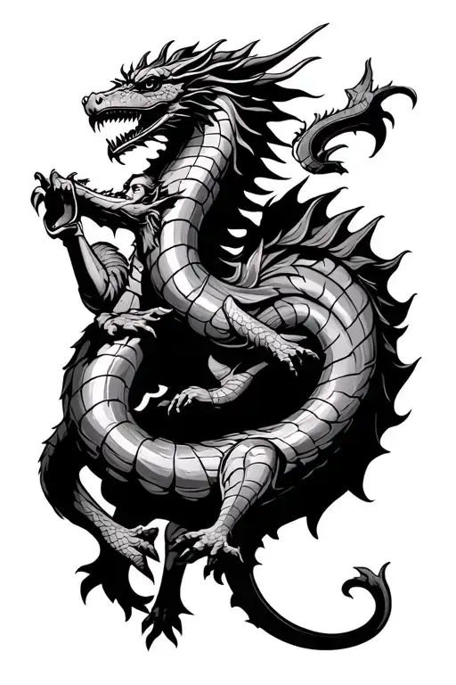 Saint George Killing The Dragon Wrapped