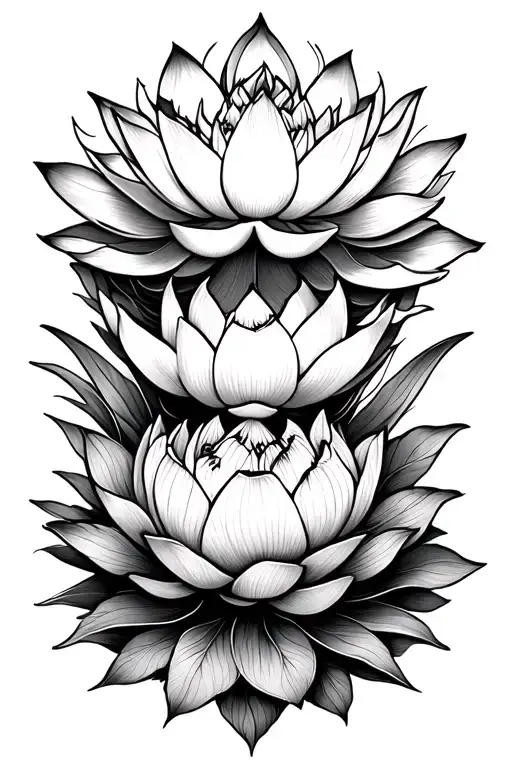 Mandala Lotus Lotus Colorless Small Size Arm Tattoo Black And White