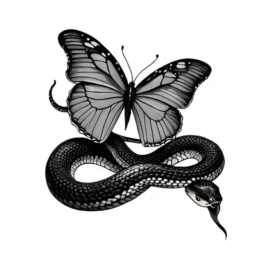 Snake And Butterfly