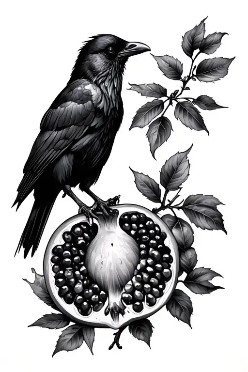 Crow And Pomegranate Forearm