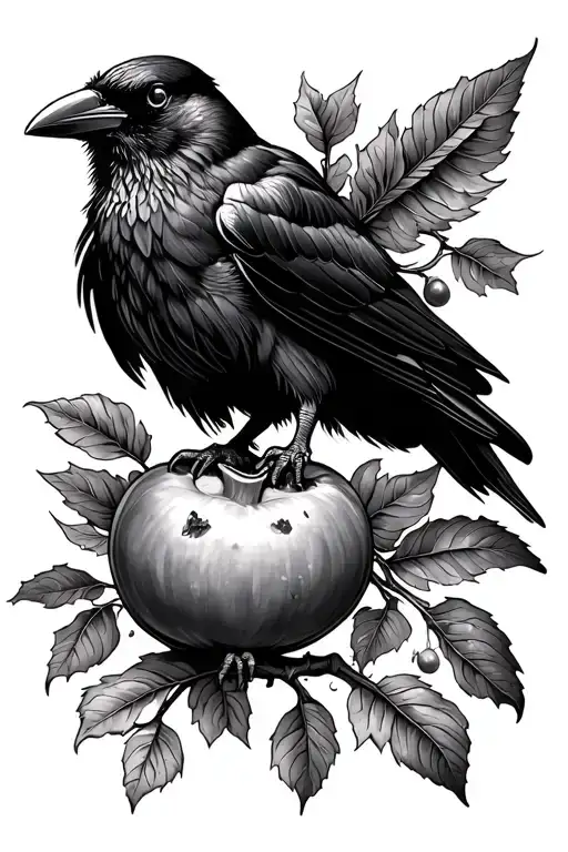 Crow And Pomegranate Forearm
