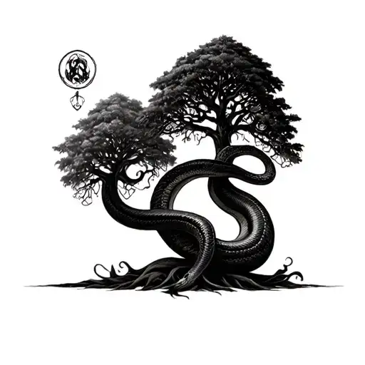 A Poison Tree Inside An Ouroboros Snake