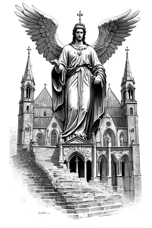 Michael The Archangel Cathedral With German And Irish Influences Realism