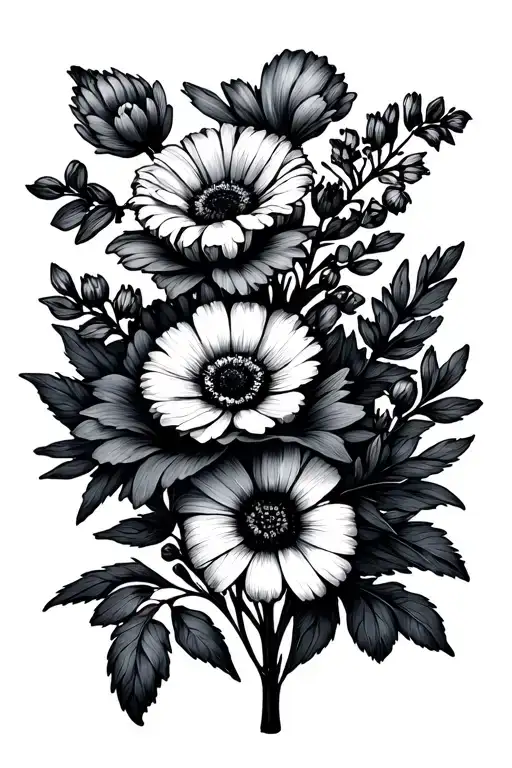 Simple Bouquet Using September May And February Birth Flowers