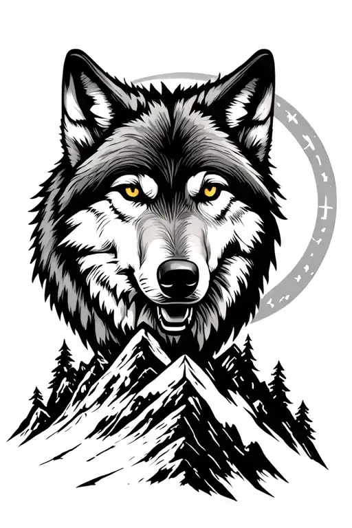 Wolf Holwing On A Mountian Top