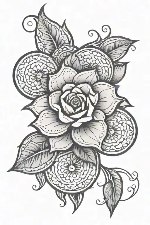 Rose Mandala Design Inspired