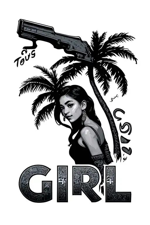 Florida Girl Block Letters