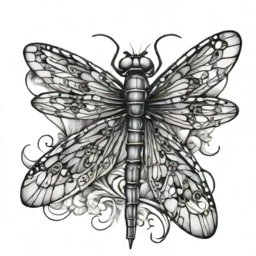 Dragon Fly With Stained Glass Wings