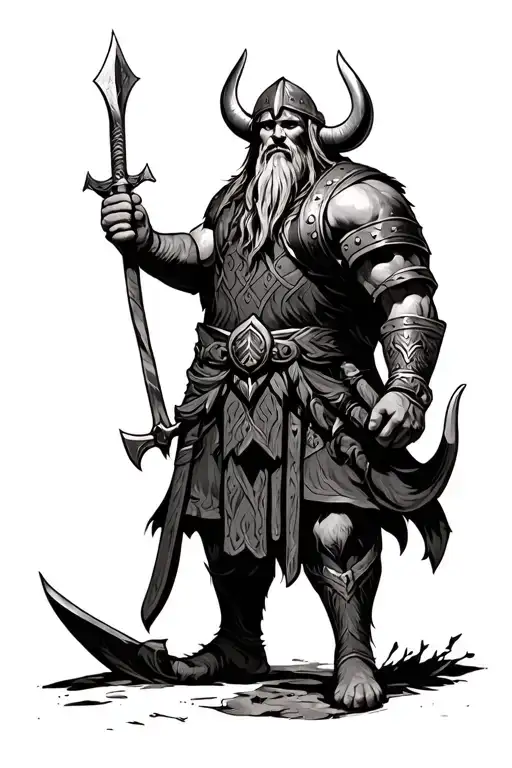 Birthday Month Viking Warrior