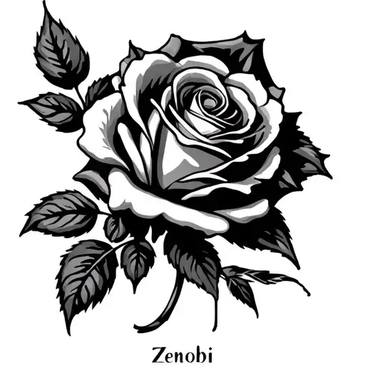 Rose With The Name Zenobi Without