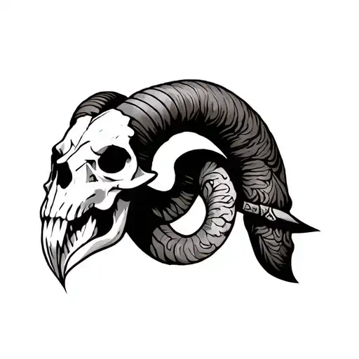 God Of War And A Ram Skull