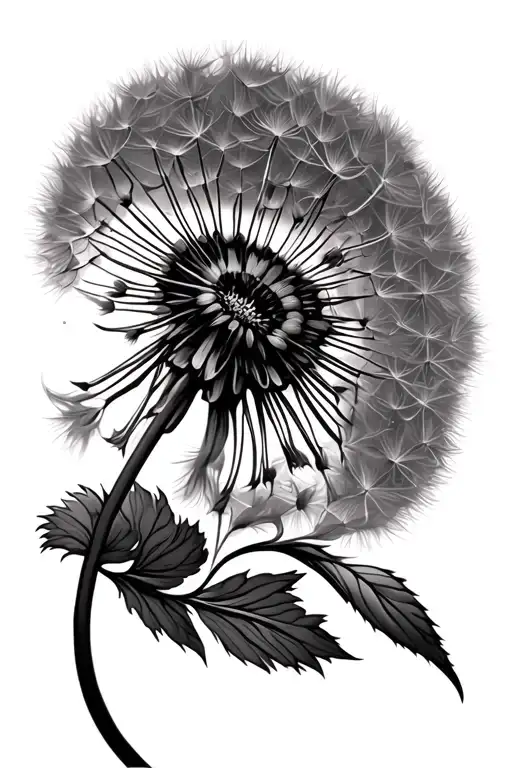 Dandelion Flower Blowing In Wind