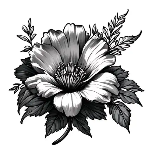 Mays Birth Flower Tattoo Design Combining Elements