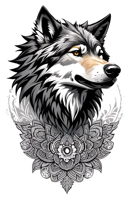 Wolf Head And Mandala