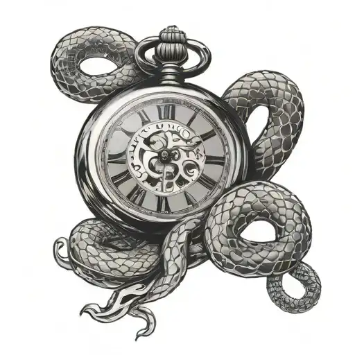 Pocket Watch And Snake