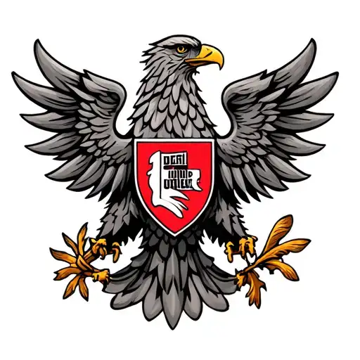 A Colliery As A Sign Of The Ruhr Area Combined With The German Eagle