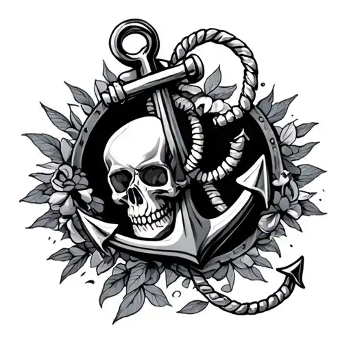 Anchor With Skull
