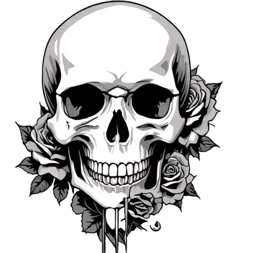 Skull And Roses