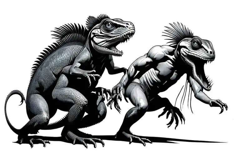 Chameleons Attacking A Guy Who's On All 4'S